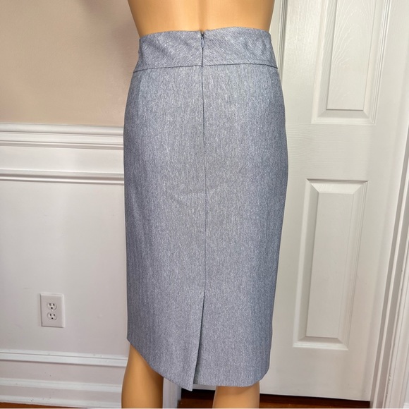 LE SUIT 2PC Light Gray  Polyester Lined Notch Collar Career Skirt Suit Size Ser - Picture 6 of 10